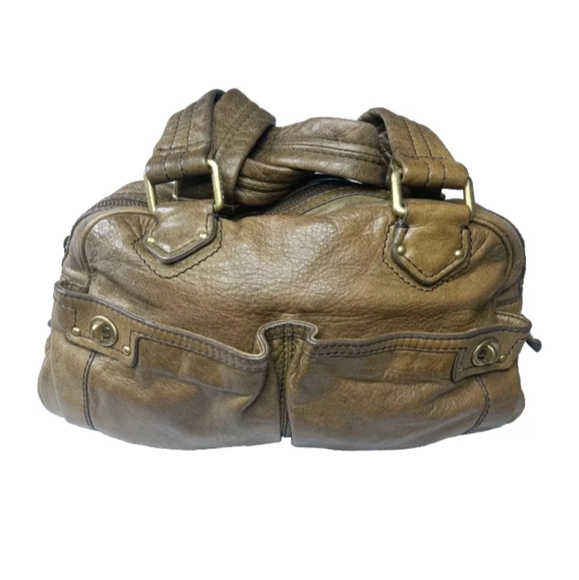 Marc Jacobs Soft Leather Satchel Handbag Olive Brown Small Handbag - Picture 4 of 14